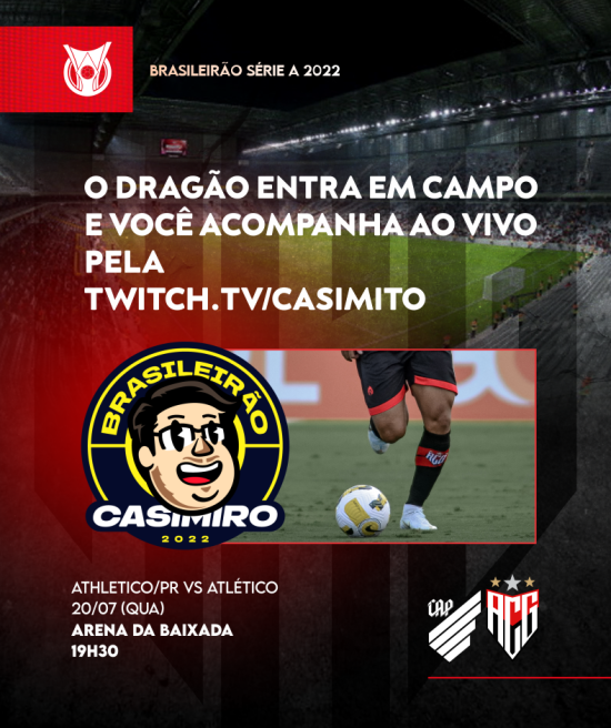 Jogo do Dragão terá transmissão exclusiva na Twitch